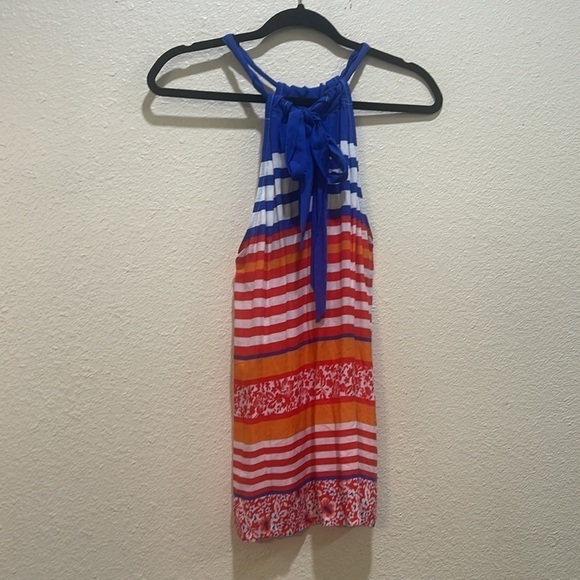 Tommy Bahama Striped Floral High Neck Linnea Floral Halterl Top Size M NWT - Picture 9 of 9